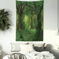 thumbnail image 3 of Nature Tapestry, Deep Tropical Jungle Trees Foliage in the Woodland Asian Himalayas Meditation Landscape, Wall Hanging for Bedroom Living Room Dorm Decor, 60W X 80L Inches, Green, by Ambesonne, 3 of 5