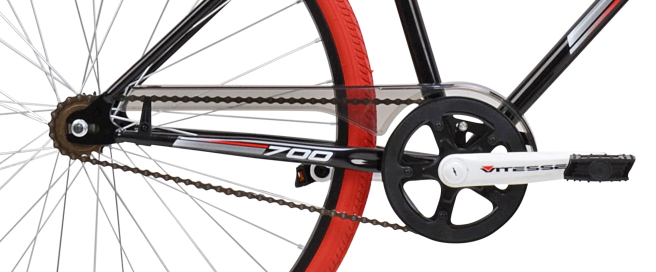 Free Shipping Kent 700c Men s Thruster Fixie Bike Black Red Walmart