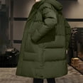 thumbnail image 3 of hoksml Men's Long Winter Coat with Hood Heavyweight Puffer Jacket with Drawstring and Pockets, 3 of 8