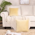 thumbnail image 4 of Pack of 2 Pillow Covers Square Decorative Cushion Covers for Bed Couch Sofa Bench,Light Gold, 4 of 7