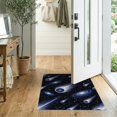 thumbnail image 2 of ODIKA 2'x3' Washable Accent Rug Pet Friendly, Bedside Mat Starry Field Constellation Grid Uranus Themed Galaxy Meteorite Refined for Bedroom, Nursery, RV, 2 of 7