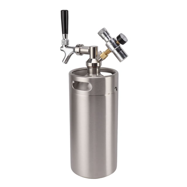 3.6L Stainless Steel Keg, Craft Beer Dispenser System Leakproof With Faucet For Home Brew