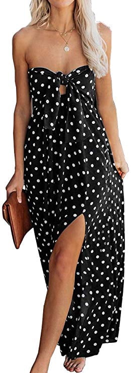 polka dot split dress