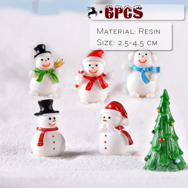 Adornos en miniatura para árbol de Navidad, estatuilla de reno, alce, Papá Noel, alce, decoración del hogar, Año Nuevo, caja de regalo de Navidad