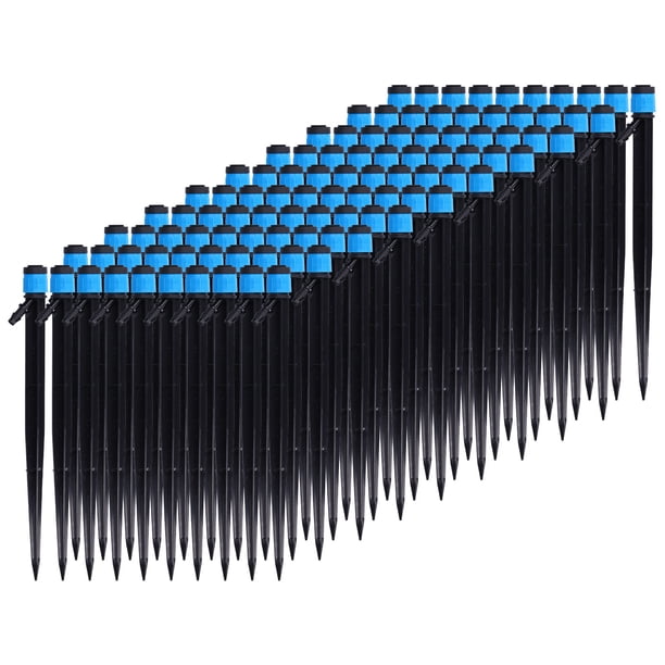Gotero de riego ajustable, 100 unidades/bolsa, emisores de riego por goteo, cabezal de aspersor por goteo, suministros de jardinería, elegantes y modernos