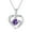 Purple, variant on Guodhu Love Heart Birthstone Necklaces Silver Necklace Zircon Pendant Necklaces for Women Jewelry Gift for Women Wife Her Valentines Gift