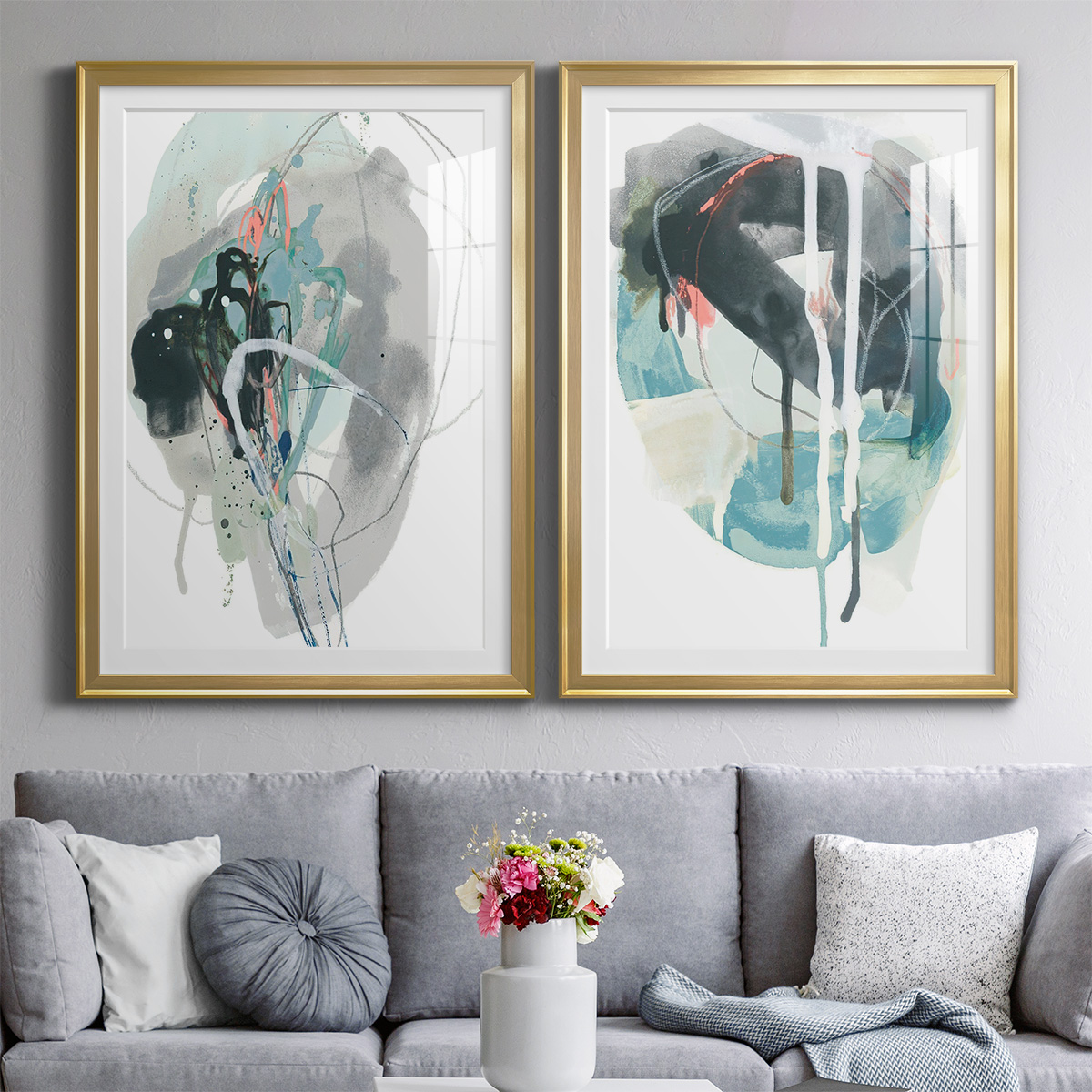 Wexford Home Stone Aperture I Premium Framed Print, 22.5" x 30.5" - Ready to Hang, Gold (Set of 2)
