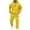 Yellow, variant on Men's Hooded Sweatshirt and Jogger Set, Casual Pullover Tracksuit with Letter Print, 2 Piece Outfit for Daily Wear, Gym, Running, Street