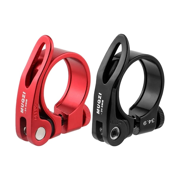 2 abrazaderas para tija de sillín de bicicleta, para bicicleta de carretera. 349 MM negro