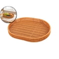 thumbnail image 1 of Woven Bread Basket, Imitation Wicker Fruit Baskets Rattan Bread Basket with Handles for Food Serving, Display, Vegetables, Home Kitchen, Restaurant, Outdoor, 1 of 6
