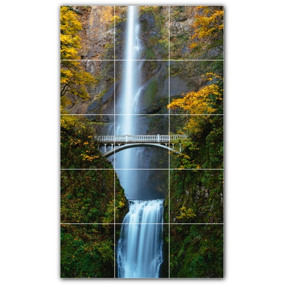 Picture-Tiles.com: Bridge Ceramic Tile Wall Mural WAL500245-35M. 18"W x 30"H using (15) 6" x 6" Ceramic Tiles-Satin Finish