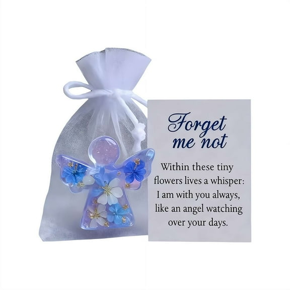1PCS Forget Me Not Angel Gift, Angel Pocket Hug Keepsake with Warm Card, , Memorial Comfort Keepsake Gift for Loved Ones