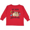 thumbnail image 3 of Inktastic My Papa Loves Me with Sloth and Hearts Boys or Girls Long Sleeve Toddler T-Shirt, 3 of 5