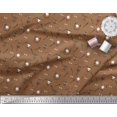 thumbnail image 3 of Soimoi Brown Heavy Satin Fabric Pumpkin,Snake & Devil Cartoon Printed Fabric 1 Yard 54 Inch Wide, 3 of 3