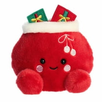 Aurora - Mini Red Festive Stuffed Animal - 5" Velvet Santa Bag - Palm Pals