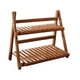 thumbnail image 4 of Soporte de bambú para plantas, expositor de macetas, estante de almacenamiento, estante para plantas de 2 niveles, escritorio Marrón oscuro 40cm, 4 of 9