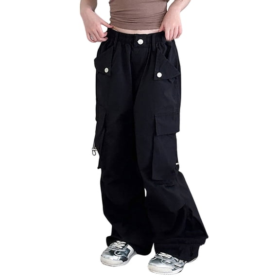 JLMSPLWG Kids Wide-Leg Jeans with Multiple Buttons Toddler Cargo Denim Jeans Girl Baggy Boyfriend Jean Streetwear Teen Girls Cool Y2k Grunge Pants Girl's Clothes