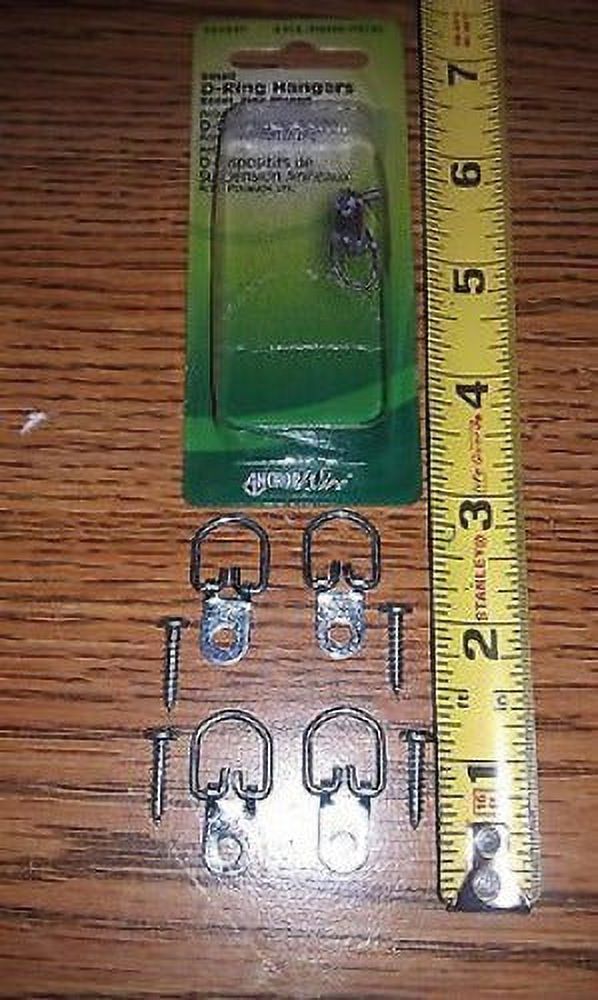 Hillman 122317 4-Pack of Small Metal D-Ring Folding Picture Hanging Hooks - Quantity of 40