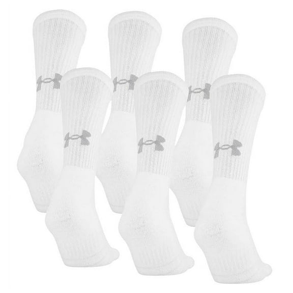 Men's Nike 6-pack Everyday Plus Cushion Crew Training Socks Color: White Size: 8-12.5