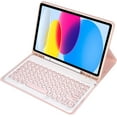 thumbnail image 3 of REQO Keyboard Case for Samsung Galaxy Tab S9 2023 11 inch SM-X710/X716B/X718U, Detachable Bluetooth Keyboard with Pencil Holder,Pink, 3 of 5