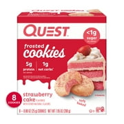 Quest Frosted Protein Cookies, Soft Baked, Strawberry Flavor, 8 Count