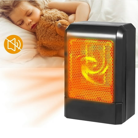 

500W Ceramic Room Heater Portable Electric Space Heater for Office Home Room Desk Indoor Use