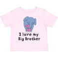 thumbnail image 3 of Inktastic I Love my Big Brother Elephant Blue Pink Girls Toddler T-Shirt, 3 of 5