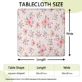 thumbnail image 2 of Pioneer Flower Floral Print Pattern Square Fitted Tablecloth with Elastic Edge,Square Table Cover,Washable Elastic Table Cover for Home Kitchen Party Decor 36"x36", 2 of 6