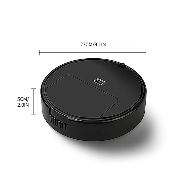 Black Battery Powered Mini Robot Vacuum Cleaner Sweeping And Mopping Smart Home Cleaning Machine