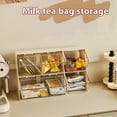 thumbnail image 2 of tredstone Transparent Tea Bag Storage Box Clear Acrylic Holder With Lid Stackable Transparent. Dustproof white, 2 of 6