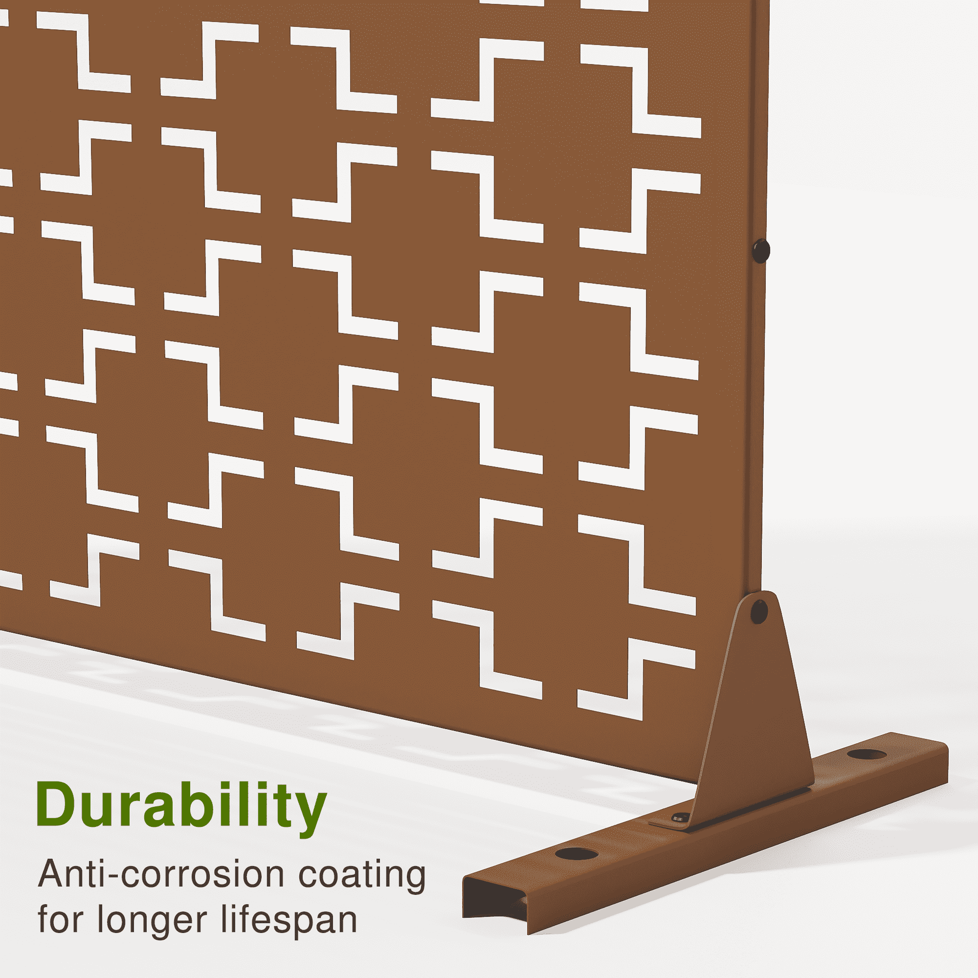 MAYEERTY Privacy Screen Fence, Heavy Duty Fence Privacy Screen Outdoor 72x47x16in 3-Piece Set