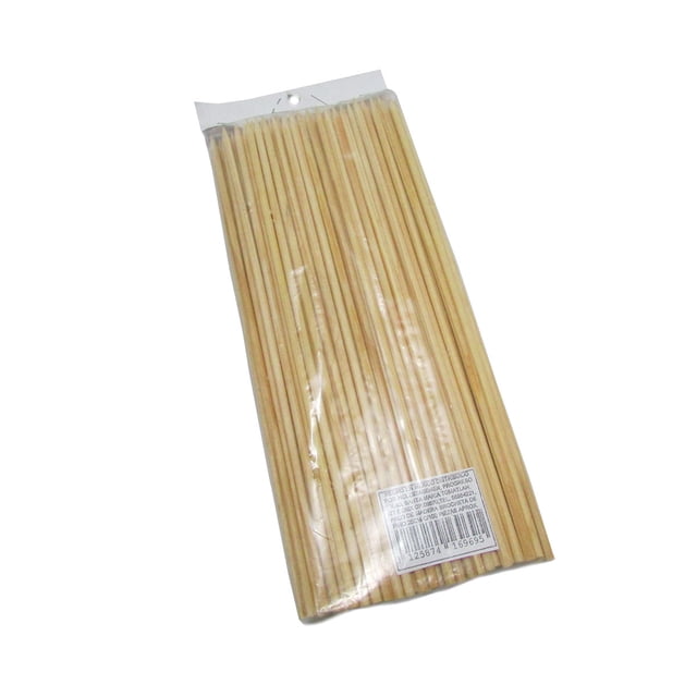100 Piezas De Palo De Madera Brochetas De Pino 25 Cm Palitos De Madera