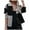 Black, variant on IROINNID Women's Short Shearling Jacket Turndown Lapel Contrast Color Long Sleeve Casual Warm Coat Jacket Winter Button Patchwork Outerwear, Gray