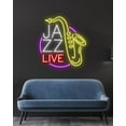 thumbnail image 2 of Handmadetneonsign Jazz Live Neon Sign,Custom Bar Name Neon Sign,Neon Bar Sign,Flex Led Light, 2 of 5