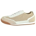 thumbnail image 2 of TOP MODA Women Mesh Sneakers Lightweight Breathable Casual Walking Shoes Suede Accents Gum Sole CARLY-1 Beige Khaki 6, 2 of 6