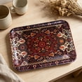 thumbnail image 4 of Serving Trays,  12.9 x 9.6 inch Rectangular Plastic Tray for Restaurant, Kitchen,Red, 4 of 6