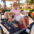 thumbnail image 3 of Golf Cart Seat Covers for 2 Seater,Navy Blue Red Butterfly Microfiber Cart Seat Towel Blanket,Stars Modern Abstract Art Absorbent Breathable Non Slip Bench Seats Protector for Golf Course 51"x31", 3 of 9