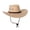 Beige, variant on Womens Mens Western Cowboy Hats BWASD Classic Roll Up Cowgirls Cap with Drawstring Wide Brim Beach Sun Hats Parties and Outdoor Activities White