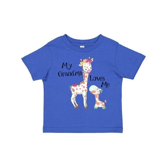 Inktastic My Grandma Loves Me Giraffe Boys or Girls Toddler T-Shirt