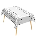 thumbnail image 6 of Duangreer White Halloween Rectangle Tablecloth, Black Bird Line Print Table Cover with Waterproof Wrinkle Resistant for Party Decorations, 60 x 102 Inch, 6 of 6