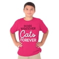 thumbnail image 5 of Dogs Whatever Cats Forever Funny Crewneck T Shirts Boy Girl Teen Brisco Brands L, 5 of 6