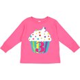 thumbnail image 3 of Inktastic 3rd Birthday Cupcake Boys or Girls Long Sleeve Toddler T-Shirt, 3 of 5