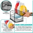 thumbnail image 3 of Sorbus 2 Juegos de Organizadores de Metal de 2 Niveles Debajo Del Fregadero para Baño, Cocina, Cajones Deslizantes de Malla de Acero Resistente para Gabinete, Armario, Despensa y Almacenamiento, 3 of 7