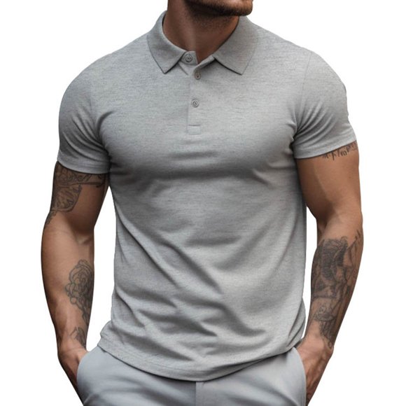 Ketyyh-chn99 Shirts for Men 2024 Mens Workout Shirt Tee Shirts for Men Loose Round Neck T-Shirt Top Grey,XL
