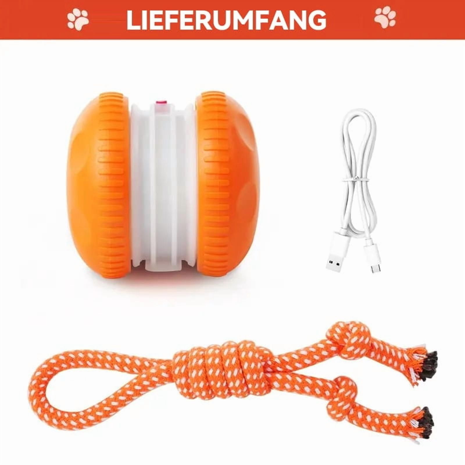 Lunxisen 2 Pcs Cat Toy Ball with Tail Rope,Rolling Ball,Self-Rolling Small Pet Toy, Interactive Jumping, Automatic Teaser, Small Dog and Pet Excercise, Fun Activity
