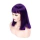thumbnail image 1 of Morvally 14" Short Straight Bob Wig with Flat Bangs Natural Looking Heat Resistant Hair Cosplay Costume Daily Wigs (Purple), 1 of 8