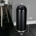 thumbnail image 2 of 17 gal / 65 L Open Top Trash Can Commercial Grade Heavy Duty Tall Commercial Garbage Cans Brushed Stainless Steel for Outdoor | Kitchen Waste Bins for Home, Office, Restaurant, Restroom, 2 of 8