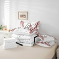 thumbnail image 6 of Manfei Letter A Monogrammed 7-Piece Twin Bedding Sets,Baseball Game Lover Bedding Comforter Set,White Red Sheet Sets For Boys,Microfiber Room Decorative Reversible, 6 of 8