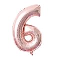 thumbnail image 1 of Inteprter 32 pulgadas número globo decorativo papel de aluminio globo cumpleaños boda fiesta vacaciones regalo decoración tipo 6 Kits de decoración para fiestas oro rosa seis, 1 of 4
