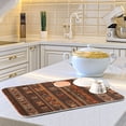 thumbnail image 6 of Yayeee Dish Drying Mat for Kitchen Counter 16"x18" Microfiber Absorbent Pad, Brown Tribal Pattern, 6 of 7
